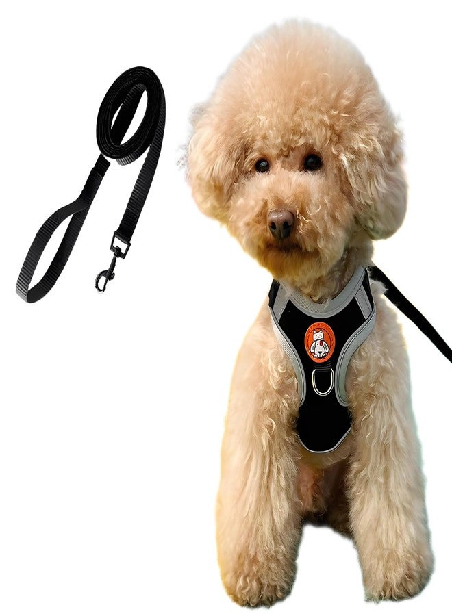 Karsaer Reflective Dog Vest Harness Adjustable Straps No-Choke Design with Free Leash Quick Release for Small to Medium Dogs G9001 - Image 1